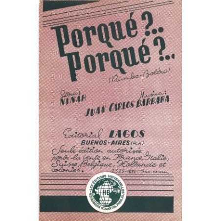 PORQUÉ ? PORQUÉ ? - TRISTE BOLÉRO