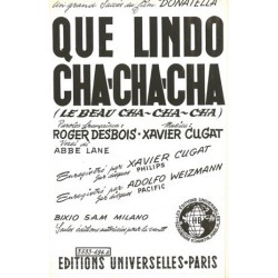 Partition QUE LINDO CHA CHA CHA Xavier CUGAT