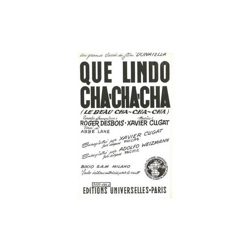 Partition QUE LINDO CHA CHA CHA Xavier CUGAT