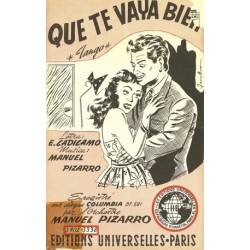 Partition QUE TE VAYA BIEN Manuel PIZARRO