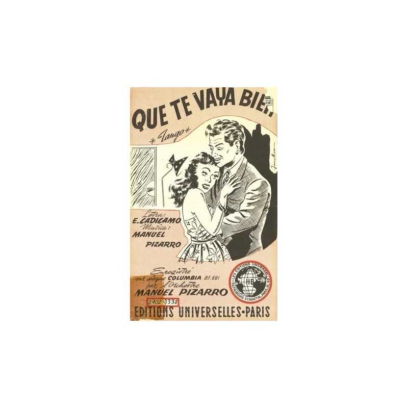 Partition QUE TE VAYA BIEN Manuel PIZARRO