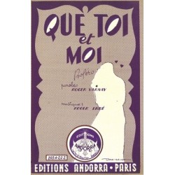 Partition QUE TOI ET MOI