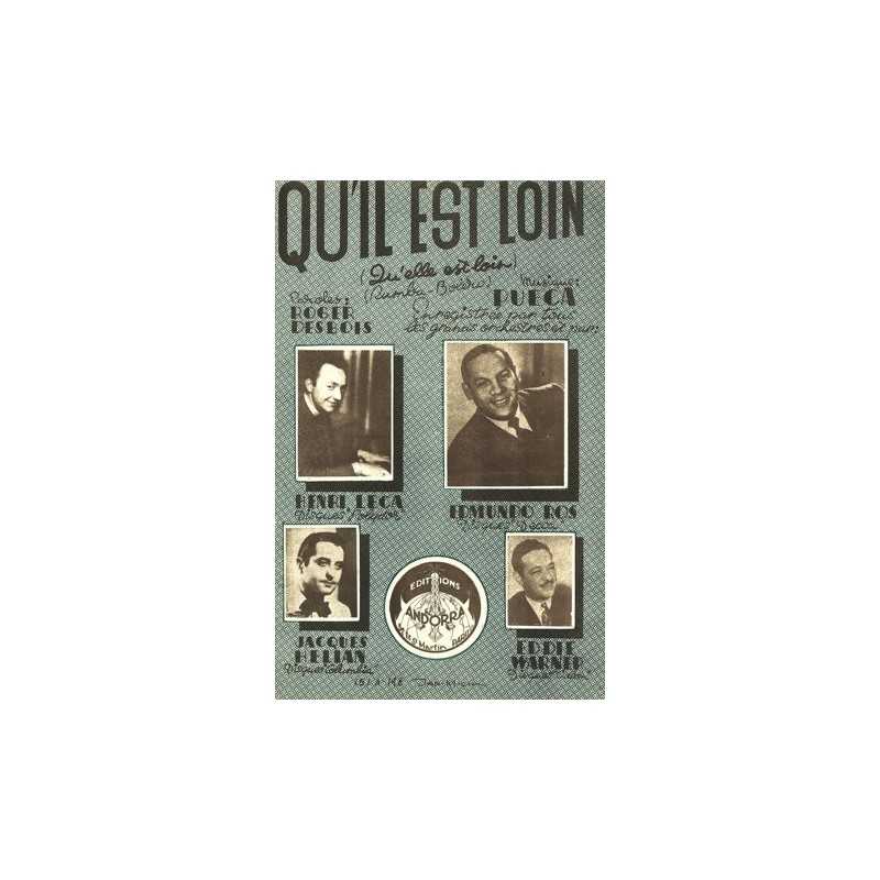 Partition QU'IL EST LOIN Jacques HELIAN