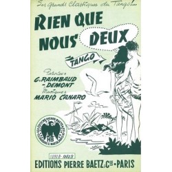 Partition RIEN QUE NOUS DEUX