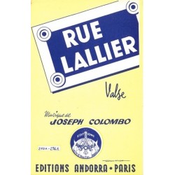 Partition RUE LALLIER