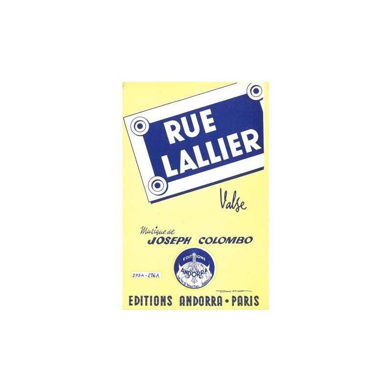 Partition RUE LALLIER