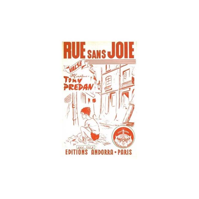 Partition RUE SANS JOIE
