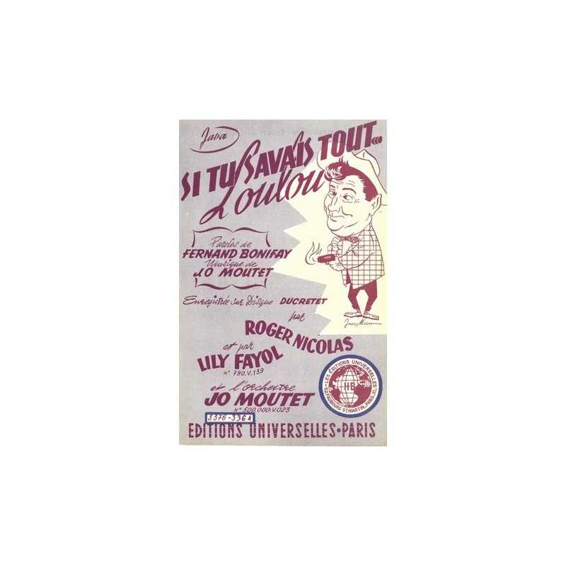 Partition SI TU SAVAIS TOUT LOULOU Jo MOUTET