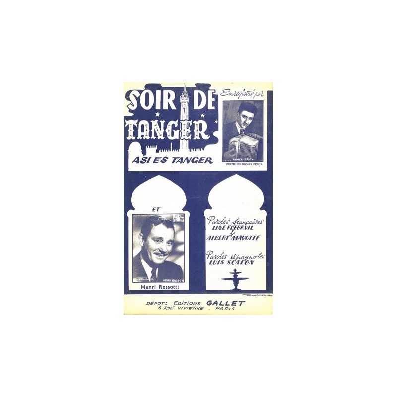 Partition SOIR DE TANGER Roger DAMIN