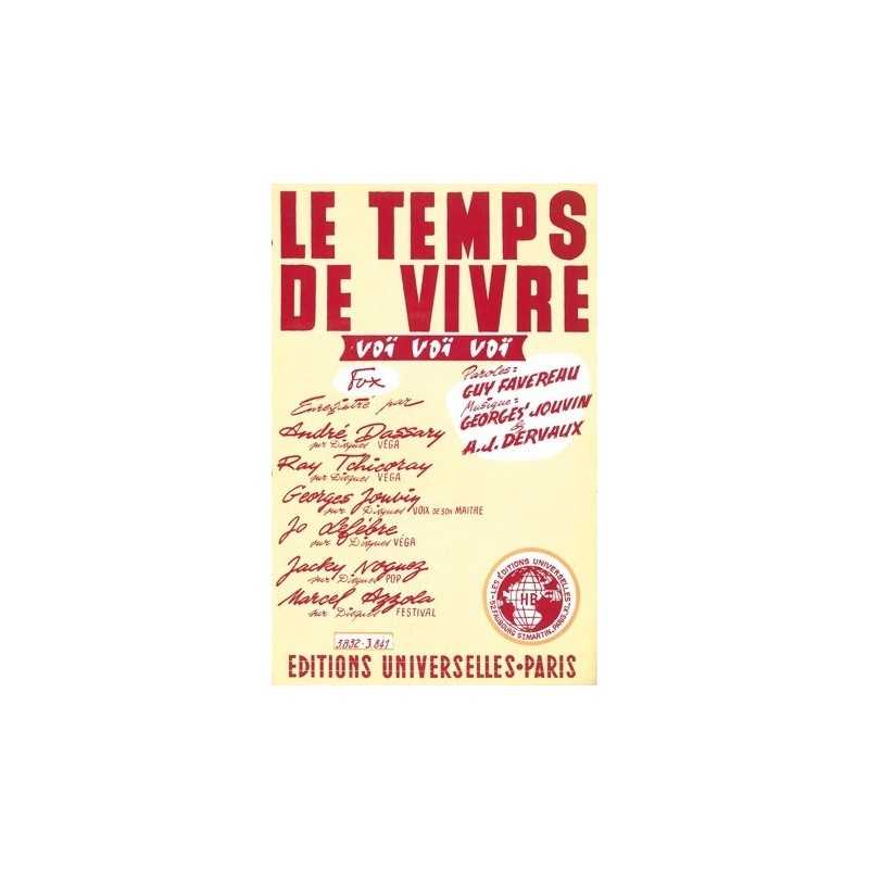 Partition LE TEMPS DE VIVRE André DASSARY