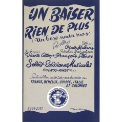 Partition UN BAISER RIEN DE PLUS