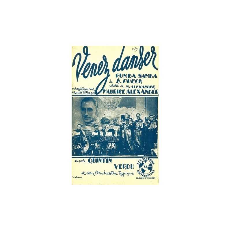 Partition VENEZ DANSER Maurice ALEXANDER