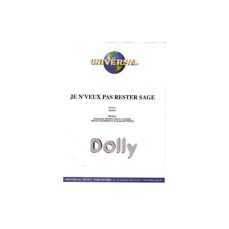 Partition JE N'VEUX PAS RESTER SAGE Dolly pdf