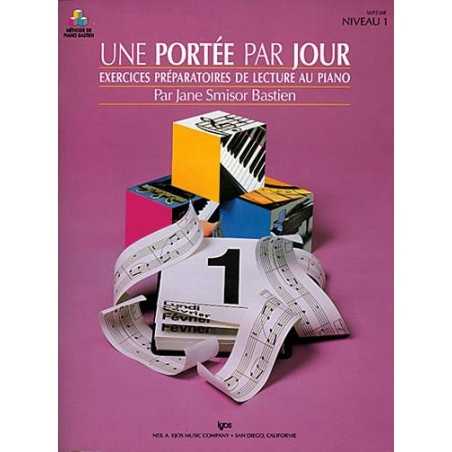 MÉTHODE DE PIANO BASTIEN : UNE PORTÉE PAR JOUR - NIVEAU 1