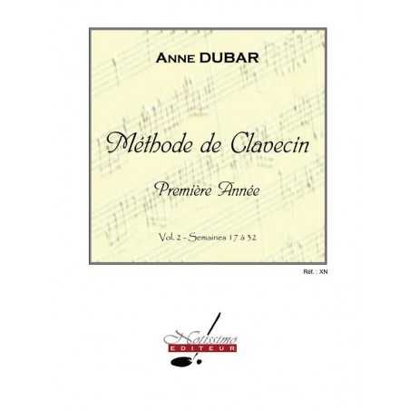 MÉTHODE DE CLAVECIN 1ÈRE ANNÉE - VOL.2