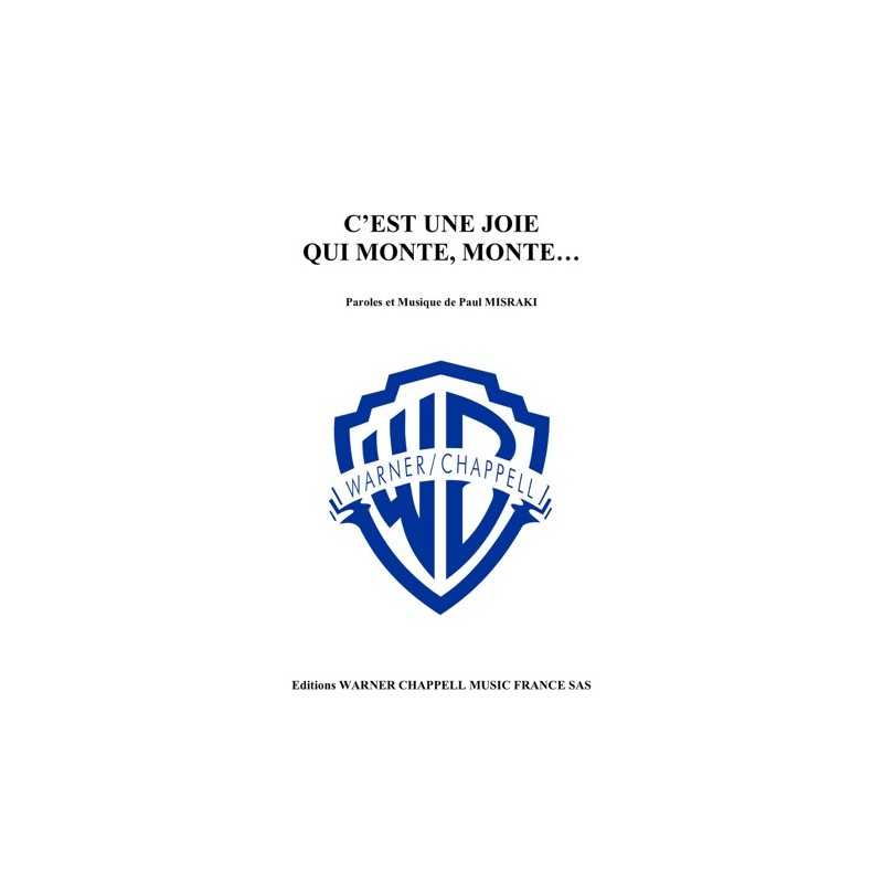 Sheet music C'EST UNE JOIE QUI MONTE MONTE Ray Ventura PDF