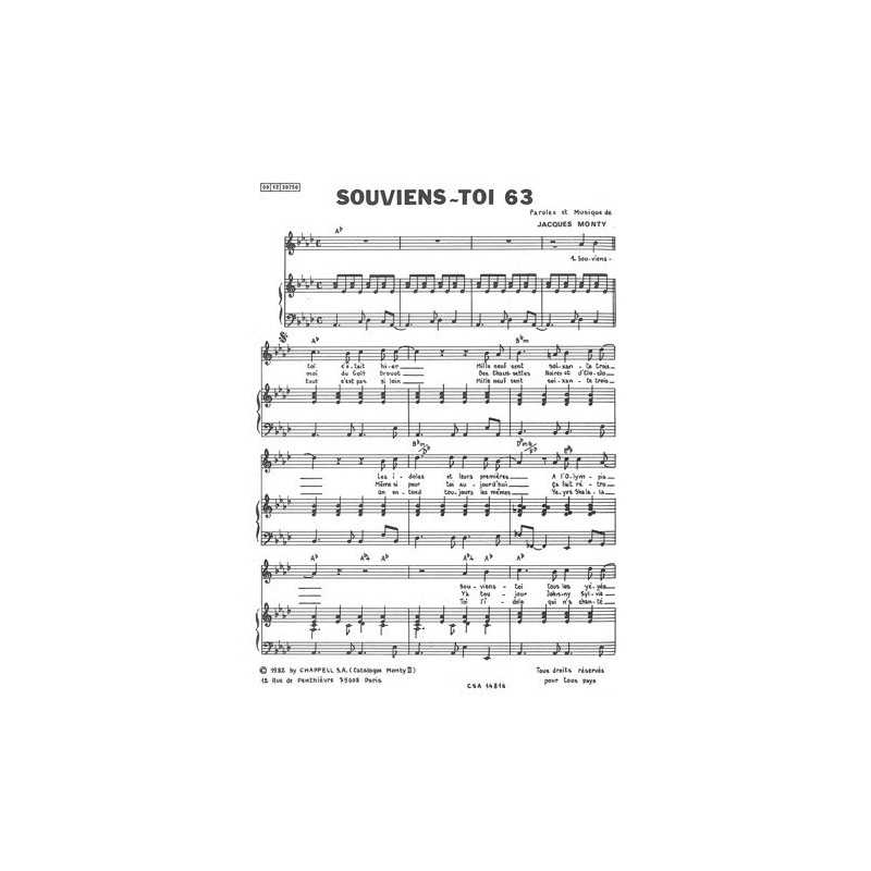 Partition SOUVIENS-TOI 63