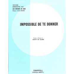 Partition IMPOSSIBLE DE TE DONNER