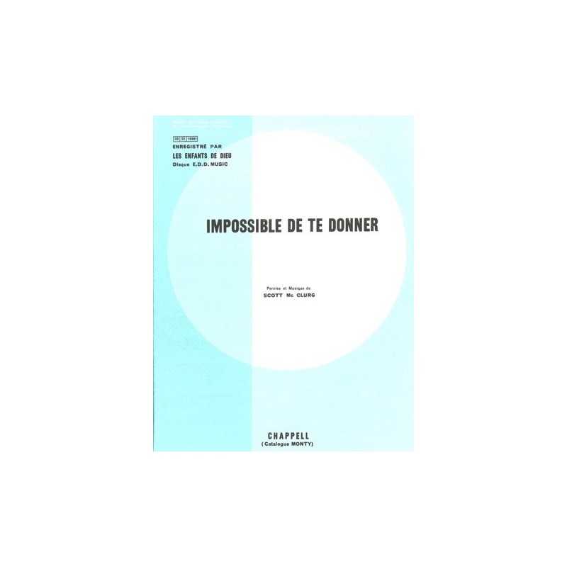 Partition IMPOSSIBLE DE TE DONNER