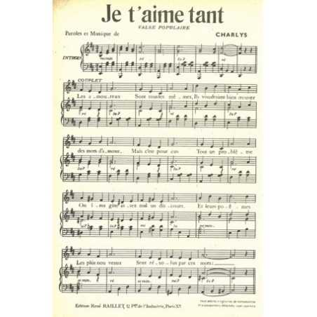 JE T'AIME TANT