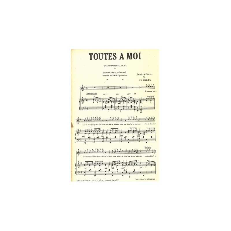 Partition TOUTES À MOI
