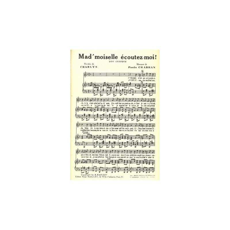 Partition MAD'MOISELLE ÉCOUTEZ-MOI