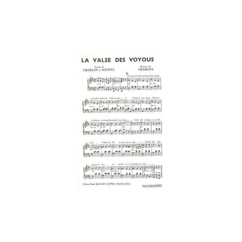 Partition LA VALSE DES VOYOUS
