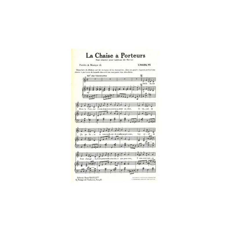 Partition LA CHAISE À PORTEURS