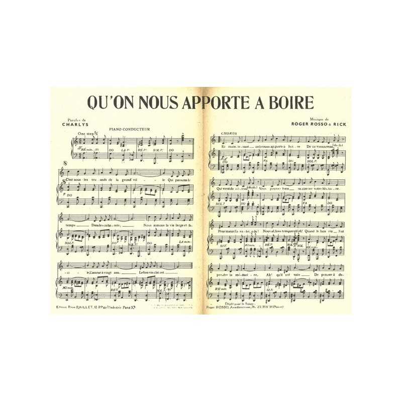 Partition QU'ON NOUS APPORTE À BOIRE