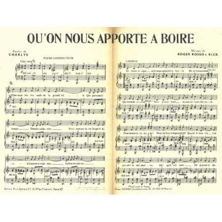 QU'ON NOUS APPORTE À BOIRE