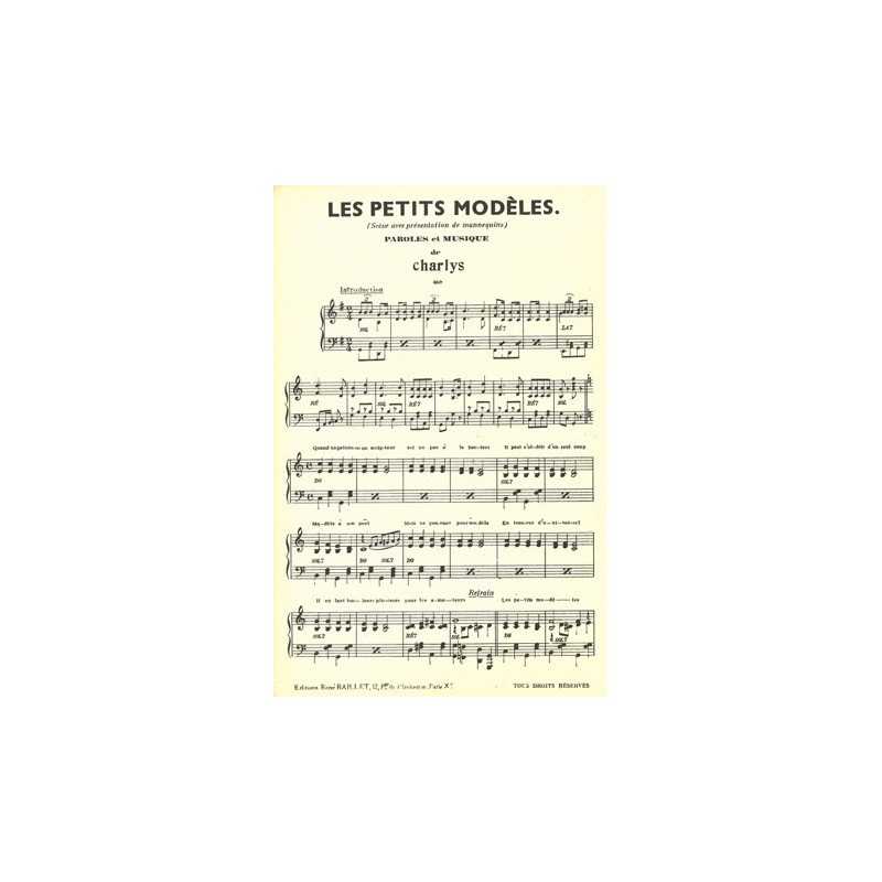 Partition LES PETITS MODÈLES