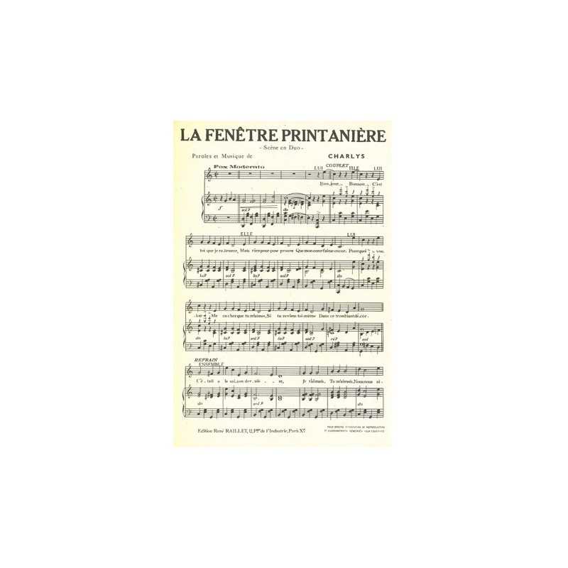 Partition LA FENÊTRE PRINTANIÈRE