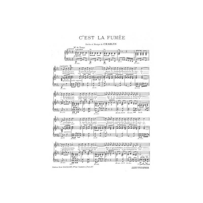 Partition C'EST LA FUMÉE