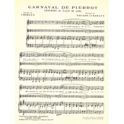 Partition CARNAVAL DE PIERROT