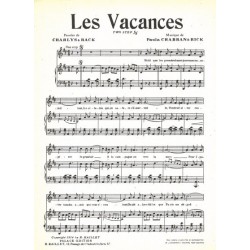 Partition LES VACANCES