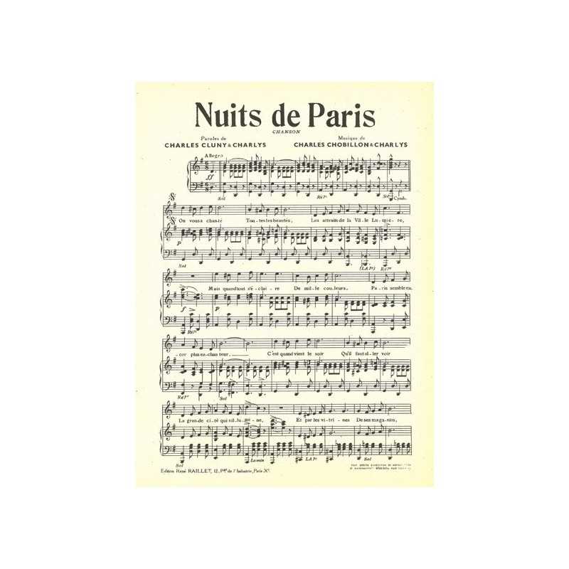 Partition NUITS DE PARIS