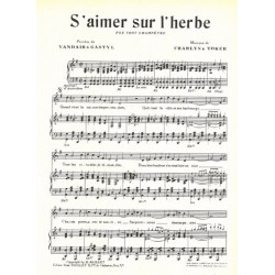 Partition S'AIMER SUR L'HERBE