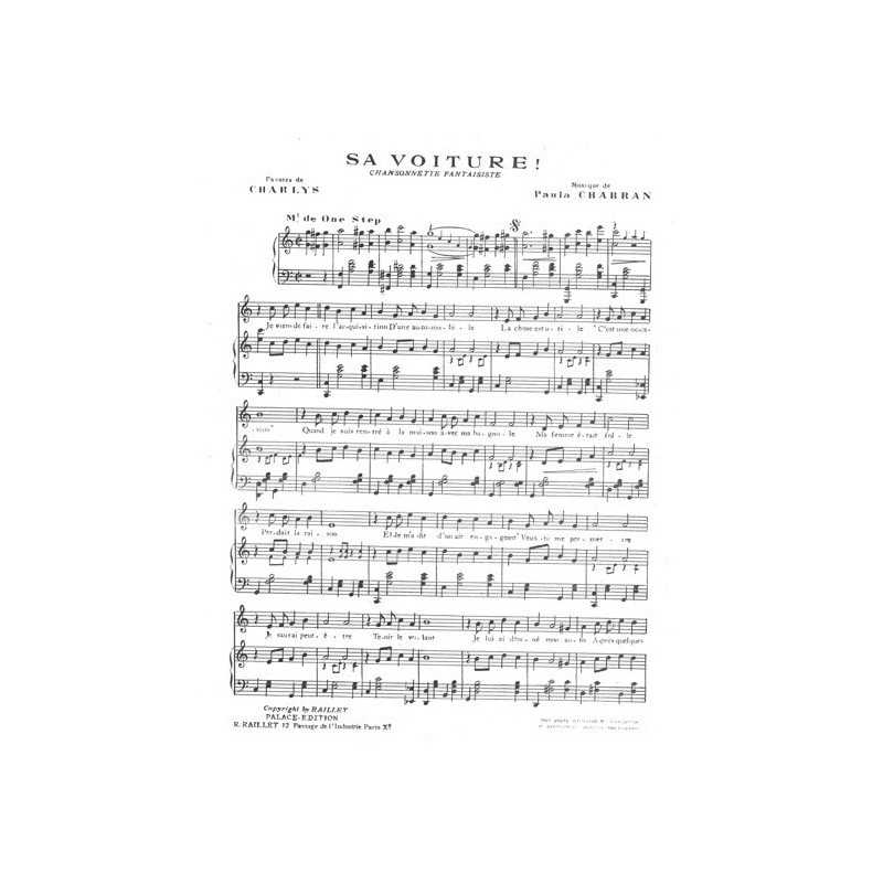 Partition SA VOITURE