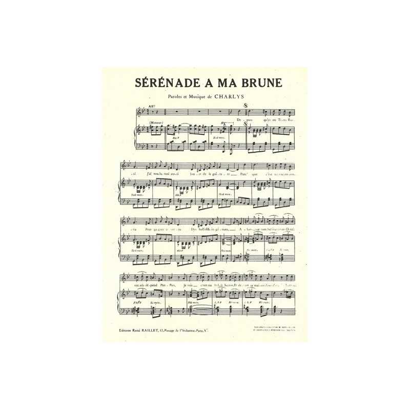 Partition SÉRÉNADE À MA BRUNE