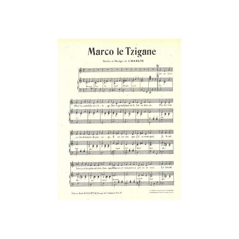 Partition MARCO LE TZIGANE