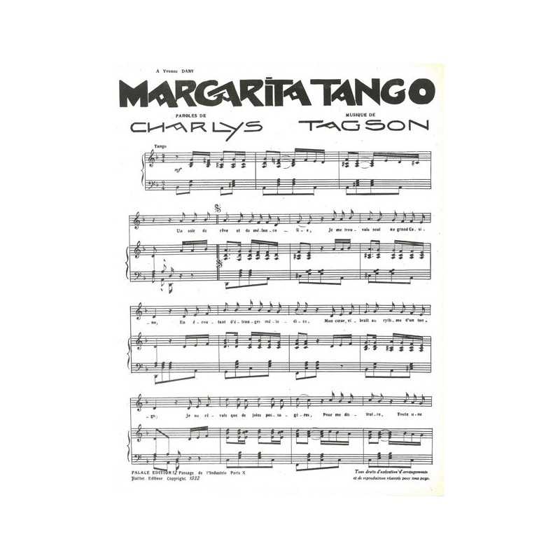 Partition MARGARITA TANGO