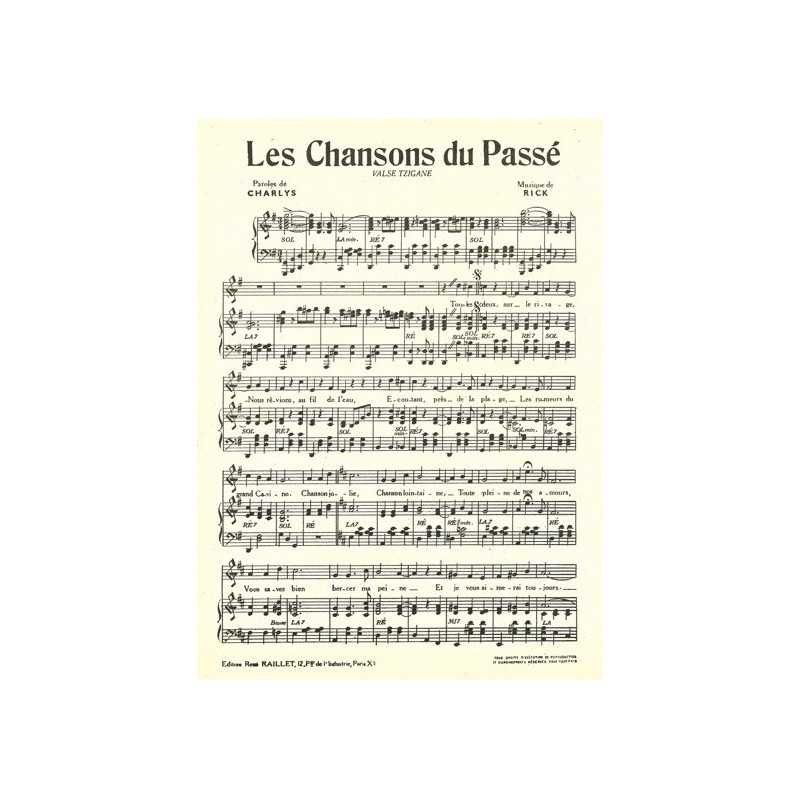 Partition LES CHANSONS DU PASSÉ