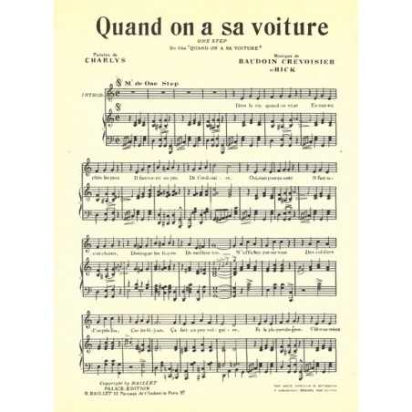 QUANS ON A SA VOITURE
