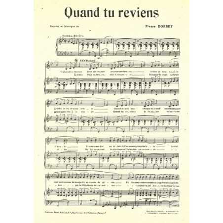 QUAND TU REVIENS