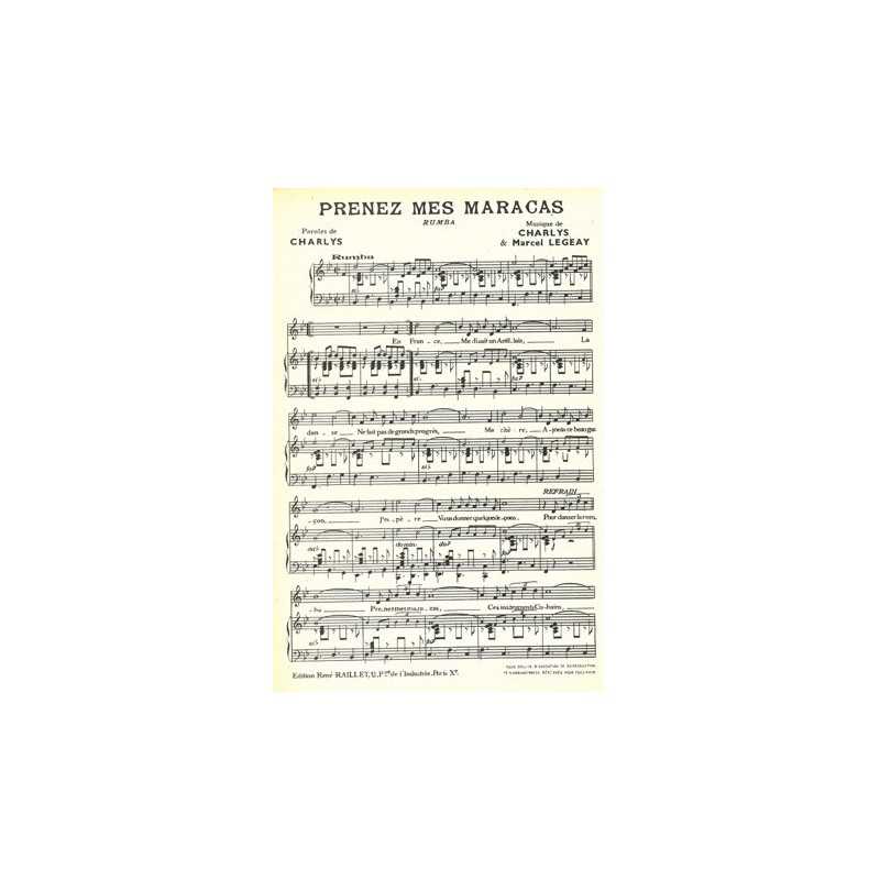 Partition PRENEZ MES MARACAS