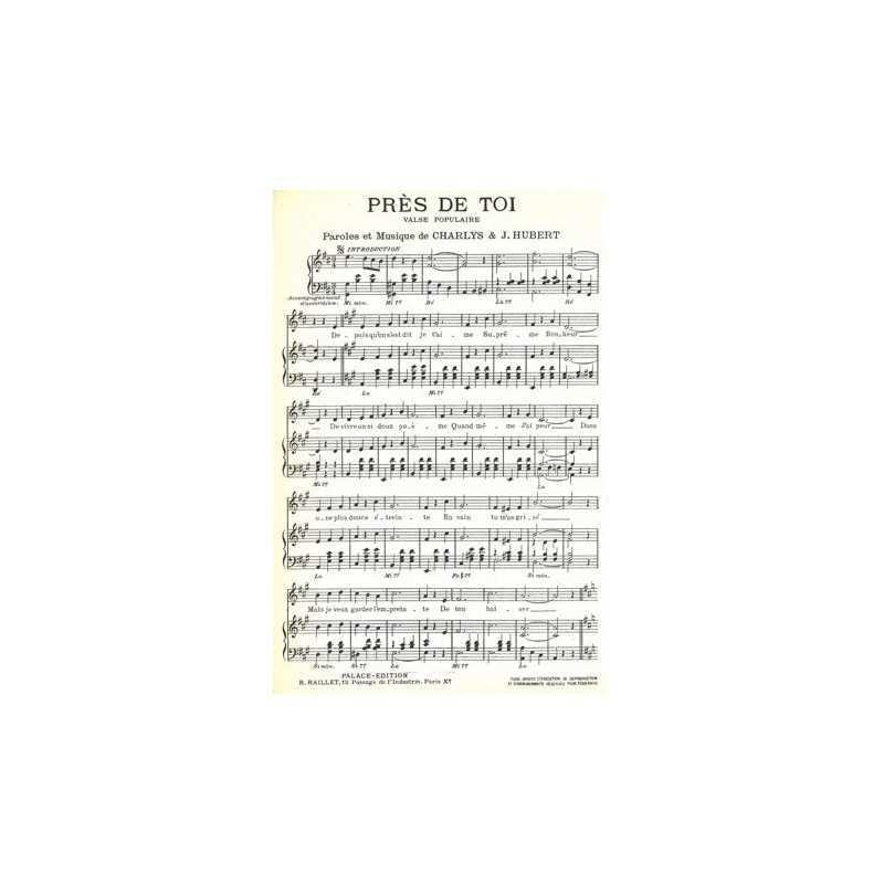 Partition PRÈS DE TOI
