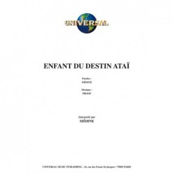 Partition ENFANT DU DESTIN ATAÏ MÉDINE