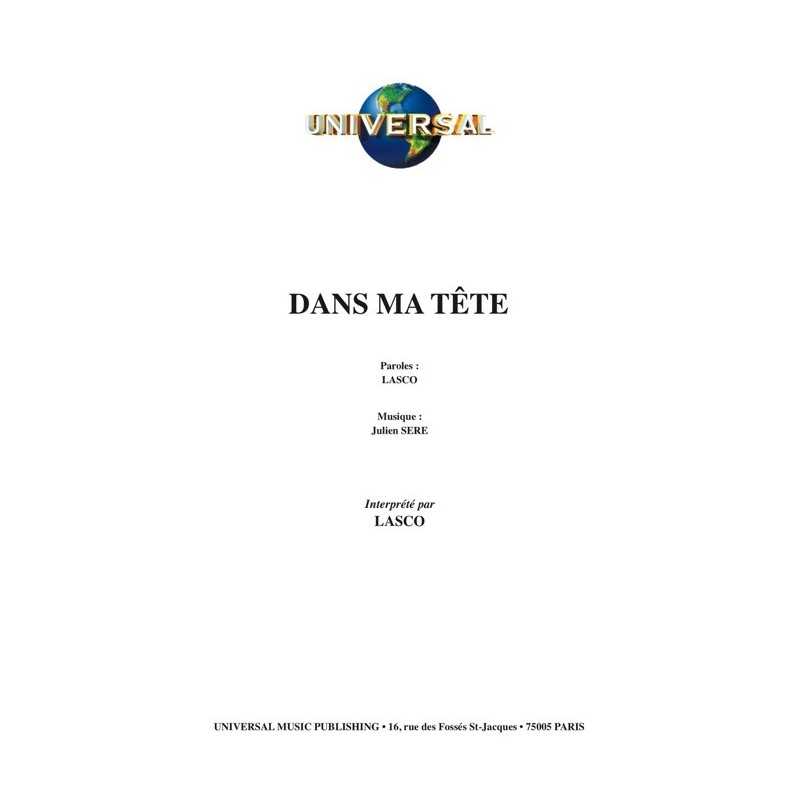 Partition DANS MA TÊTE LASCO