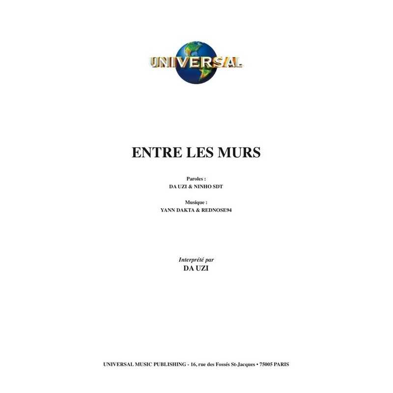 Partition ENTRE LES MURS DA UZI