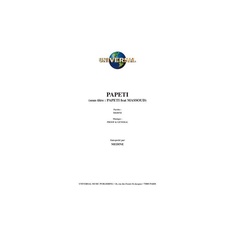 Partition PAPETI MÉDINE